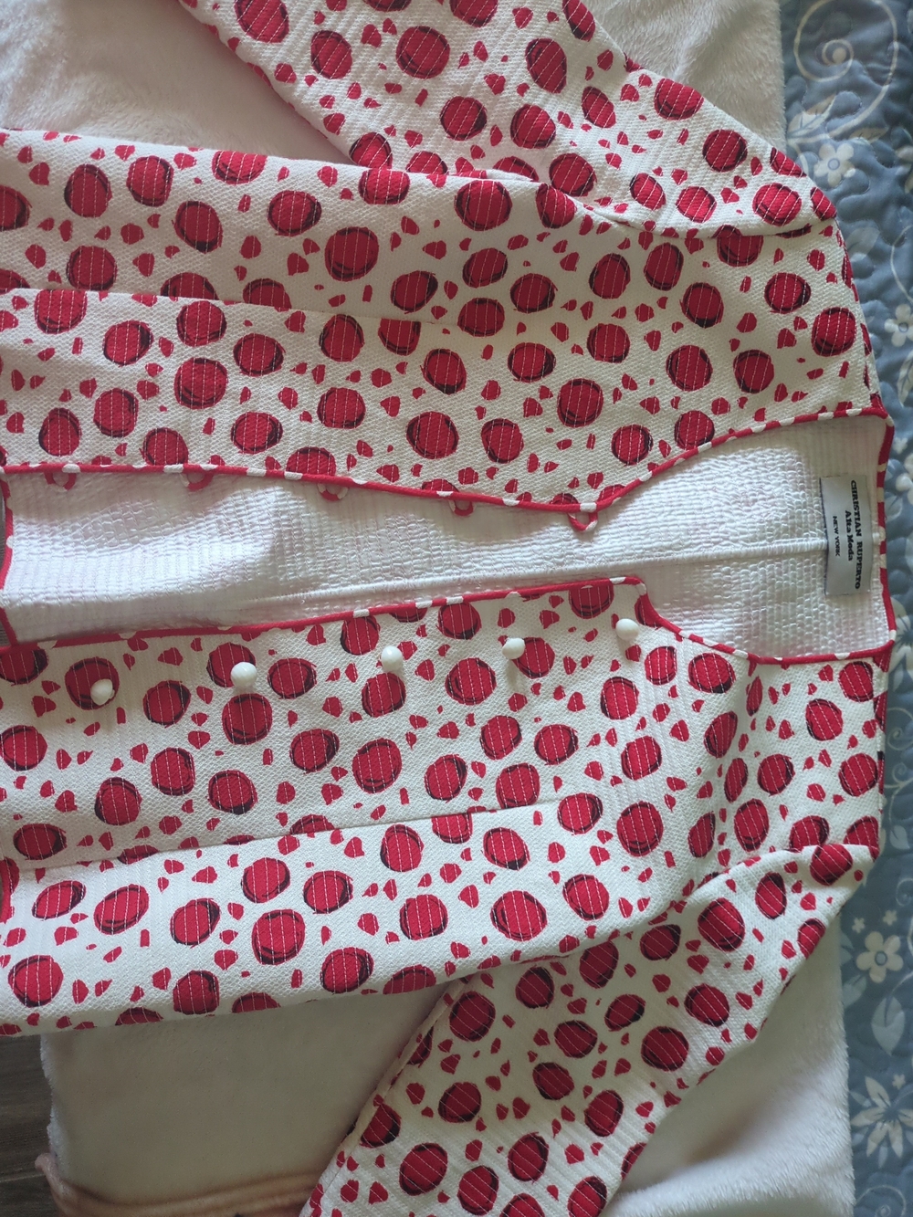 Alta Moda Button Red Dot Blazer